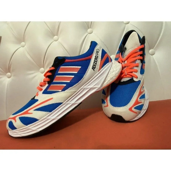 ADIDAS ADIZERO PRO DNA BLUE  NEON PINK WHITE SILVER MEN'S SIZE 6.5 RUNNING SHOES - Picture 6 of 12